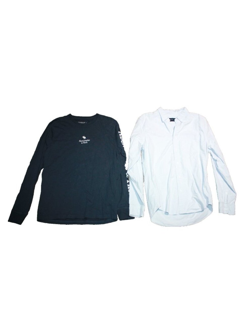 Ambercombie and Fitch Long Sleeve Shirts Lot of 2 Men’s Size Large Blue